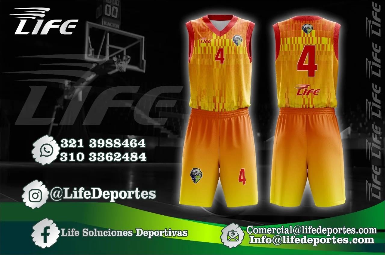 Diseñar uniformes de baloncesto personalizados Life Deportes