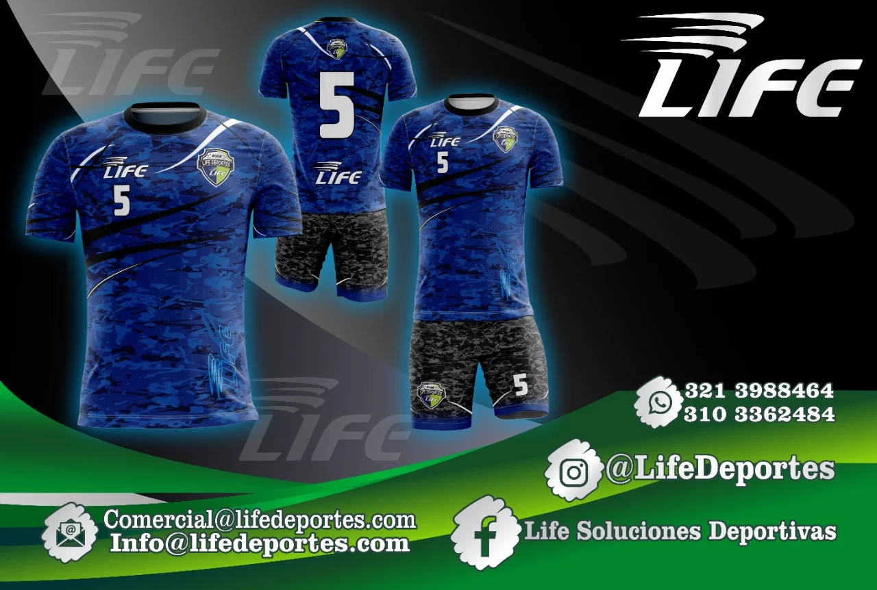 Fábrica de uniformes de fútbol personalizados Life Deportes