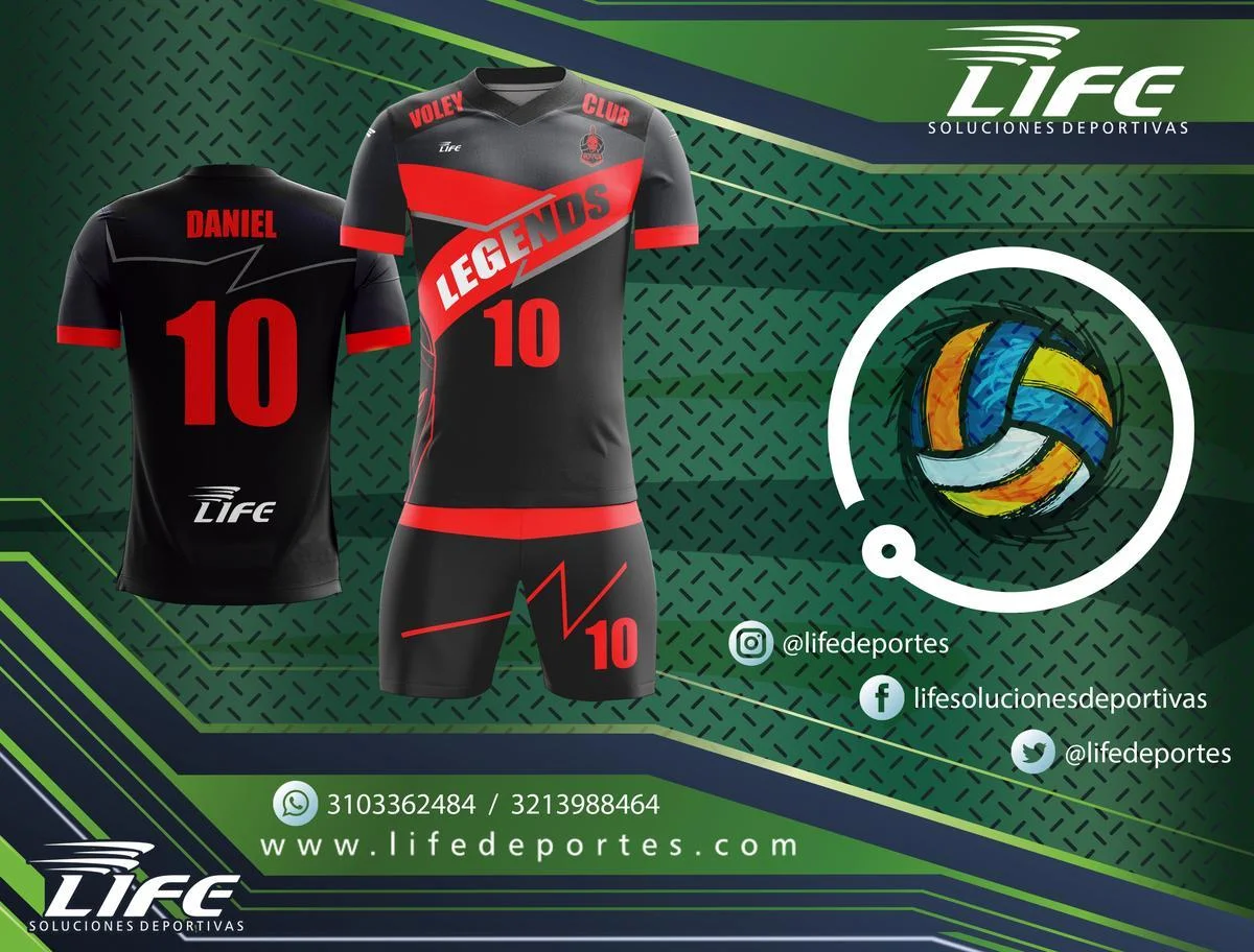Diseño de uniforme de voleibol personalizado