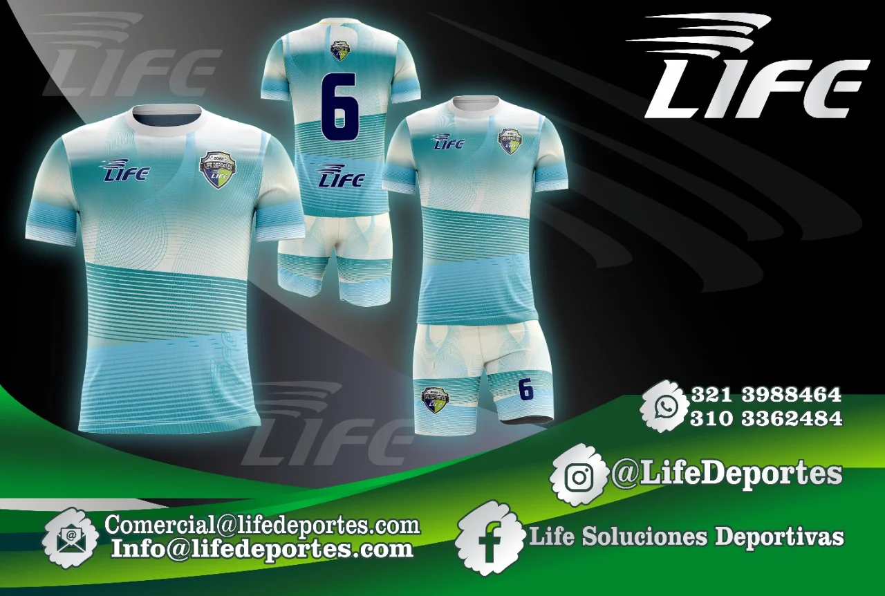 Diseño de uniforme de fútbol personalizado Life Deportes