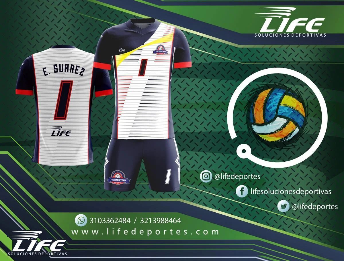 Diseño de uniformes para voleibol personalizados
